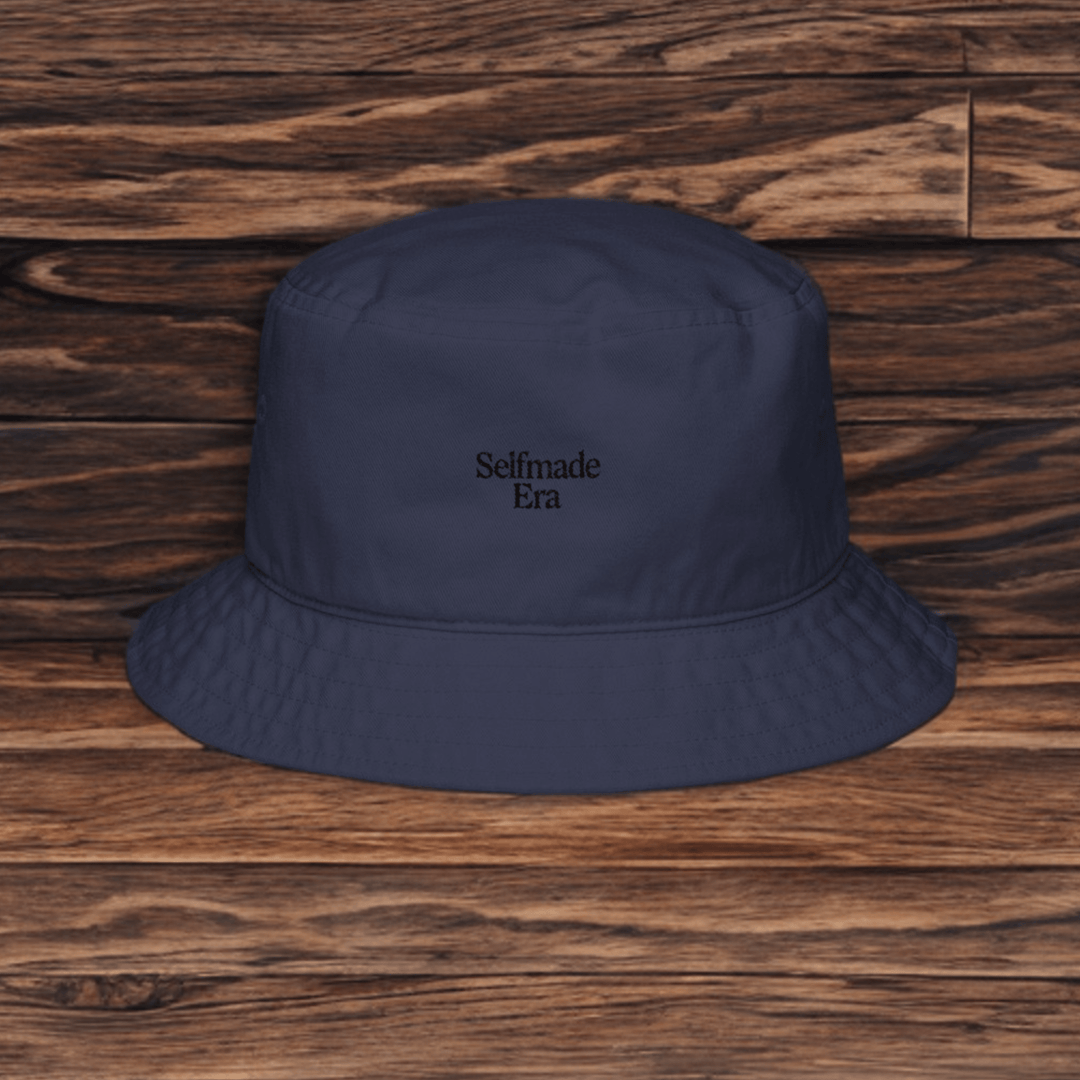 Era Embroidered Hat - Selfmade EraHatsSelfmade EraNavy blue Era Embroidered Hat featuring 'Selfmade Era' text, set against a dark wood background for a bold streetwear look.