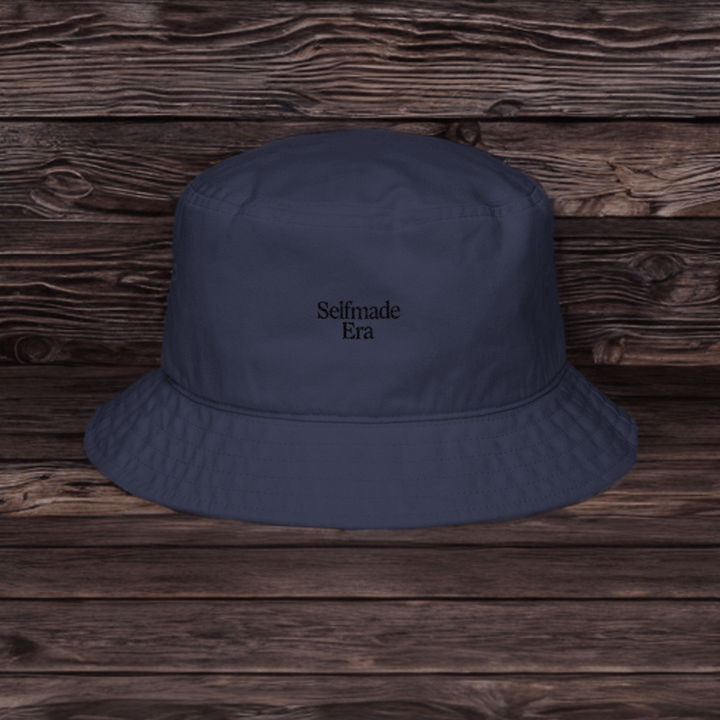 Era Embroidered Hat - Selfmade EraHatsSelfmade EraDark blue Selfmade Era bucket hat on rustic wood, perfect for hip hop style and cool summer fashion statements.